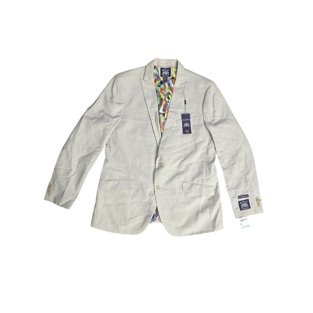 The Savile Row Company Khaki Two Button Blazer Jacket Mens Sz 44L Lancaster Tags